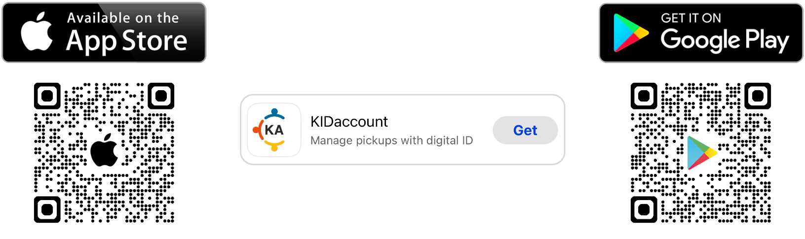 You can download the KIDaccount Parent App from both the App Store and Google Play store by searching “KIDaccount”.